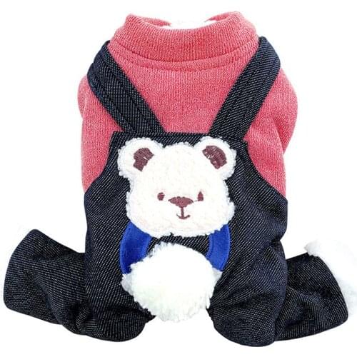 BEBEAR Thick Pet Four-Legged Clothes Teddy Puppy Schnauzer Clothes Autumn and Winter Small Dogs dog clothes cat clothes