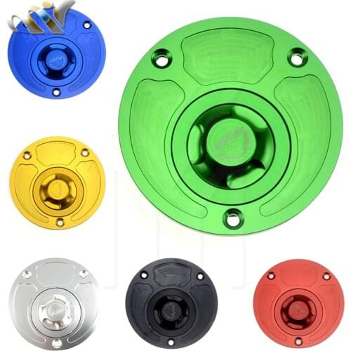 FREE SHIPPING CNC Gas Fuel Tank Cap Cover For Z750 ZX6R ZX10R ZX14 Z1000 NINJA 1000 650R ER6N VERSYS CONCOURS Racing Street Bike