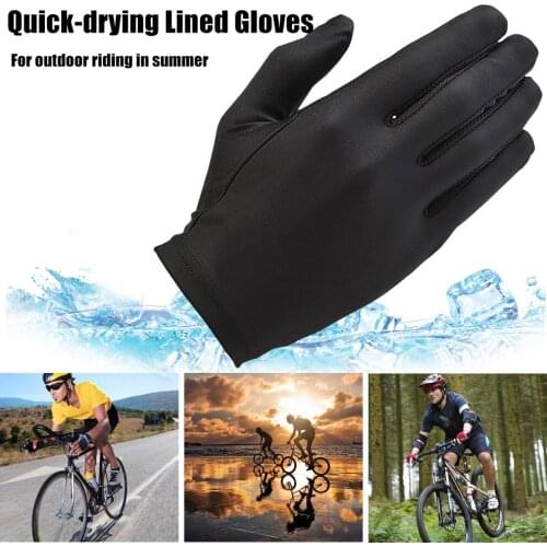 1 Pair Quick Drying Glove Liner Bike Motorcycle Glove Liner Black Liner Soft Sport Gloves for Driving Cycling Riding in Summer