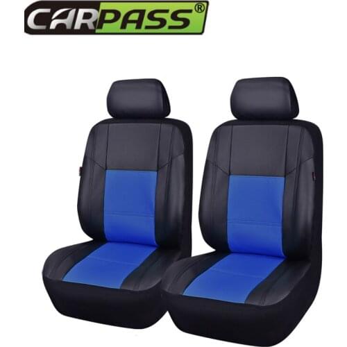 Car-pass car seat covers pu artificial leather two front seat cover waterproof universal car seat cover for audi golf mazda lada