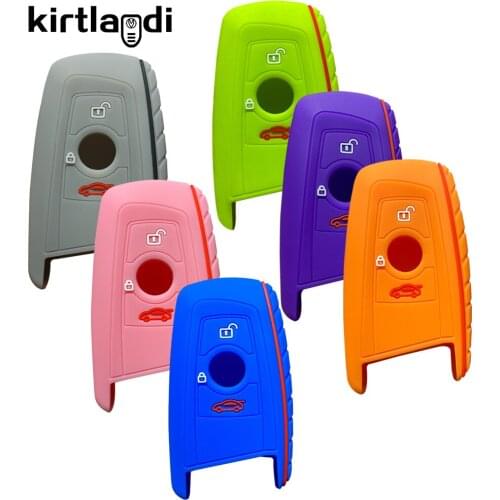 Kirtlandi for BMW F20 Accessories 3 Buttons Silicone Key Cover Fob Holder Case for BMW X3 X4 Serie 1 3 5 F10 F20 F25 F26 F30 F80