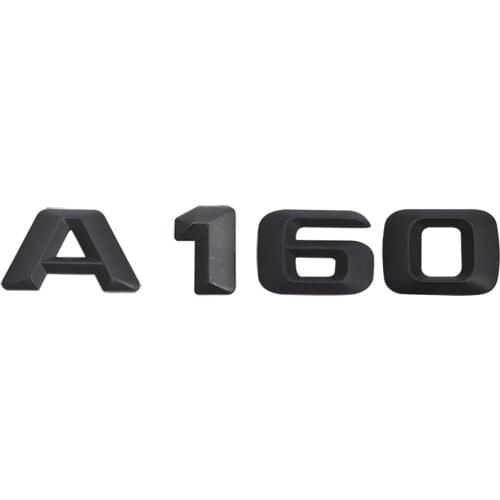 Black Plastic A 160 A 180 A 200 Rear Trunk Lid Emblem Letter Sticker For A Class W168 W169 W176 A160 A180 A200