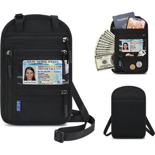 Travel Passport Bag for Men and Women Mini Multifunction Document Protection Cover for Holder RFID ID Credit Card