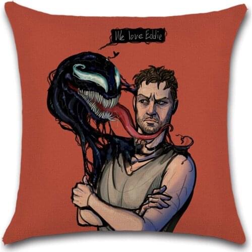 Eddie and Venom beige decoration home house Party cushion cover Pillow case Chair sofa for kids friend gift present