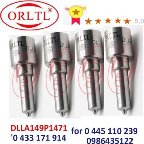 ORLTL Common Rail Nozzle DLLA149P1471 0433171914 Diesel DLLA 149P 1471 0 433 171 914 For 0445110239 0986435122 4 pieces/lot