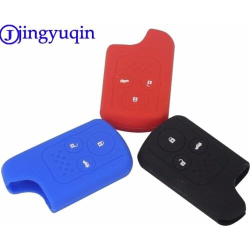 Jingyuqin 3 Buttons Remote Silicone Car-Styling Key Cover Case Set Stickers For Honda Accord Crv Civic 2006 2011 2013 2014 2015