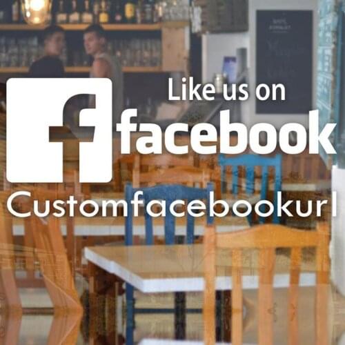 Like Us On Facebook Decal Custom Facebook Vinyl Sticker Personalized Window Decal For Coffee Shop Business Decal Z350