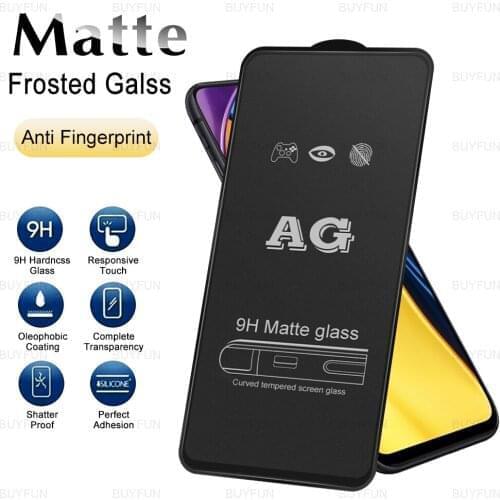 Matte Frosted Black Edged Glas For Xiaomi Poco M3 Pro 5G 6.5inch Tempered Screen Protector for poco x3 poko x3 pro nfc m3pro