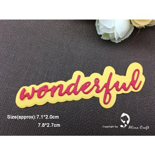 AlinaCraft METAL CUTTING DIES outline words wonderful alphabet Scrapbooking paper craft card album punch stencil art cutter