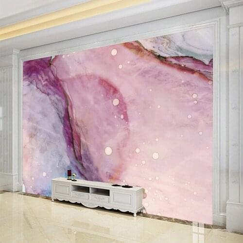 Custom Mural Wallpaper Modern Pink Abstract Art Marble Wall Paper Living Room TV Sofa Bedroom Background Decor Papel De Parede