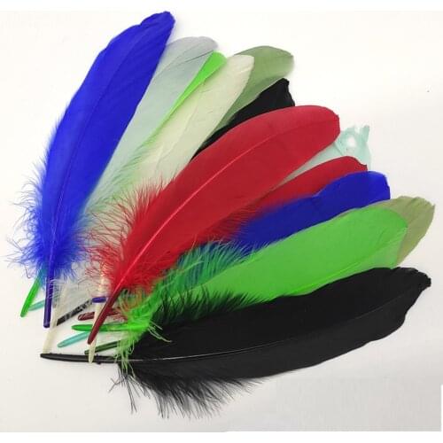 20/50/100Pcs Hard pole Natural Party Goose Feathers Crafts Plumes White Feathers Jewelry Making DIY Wedding Decoration 13-18CM