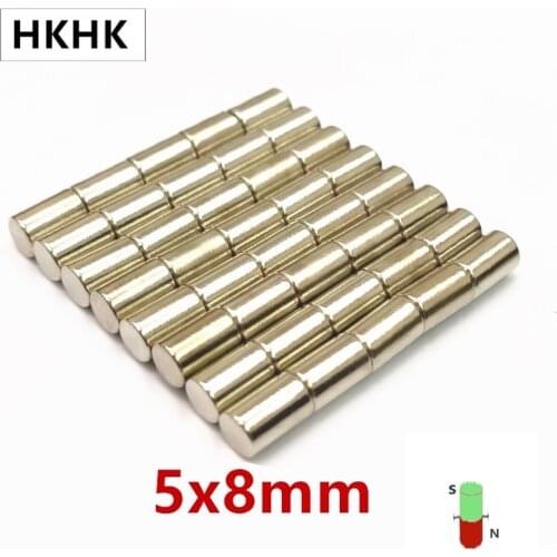50-1000p 5mm x 8mm Small Round Neodymium Disc Magnets 5x8 Dia N42 Strong Rare Super Powerful Earth Magnet 5x8 mm magnetic stand