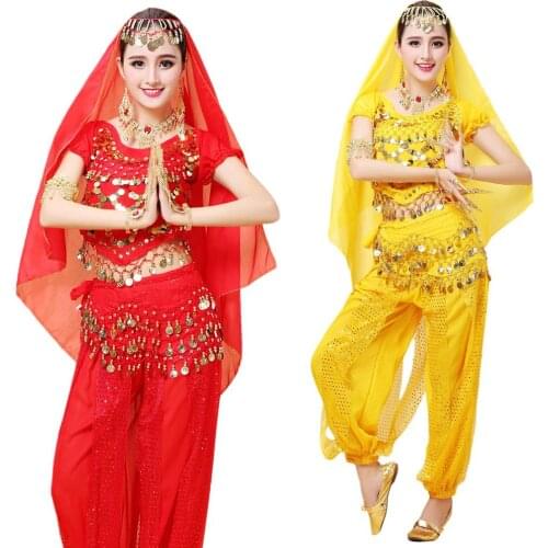 New Women Indian Belly Dance Costume Adult Lady Oriental Bellydance Dress Stage Performance Bollywood Bellydancing Wear DQS2582