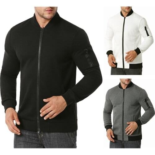 Autumn and winter new mens quilted cotton tooling jacket bomber jacket mens hoodie mens sweater
