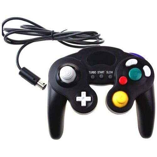 OSTENT Black Wired Shock Game Controller for Nintendo GameCube NGC Wii Video Game