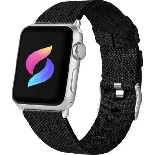 Canvas Nylon bands for apple watch 44mm Series 5 4 band 40mm correa for iwatch 42mm 38mm strap Serie 3 2 1 watchband cinturino