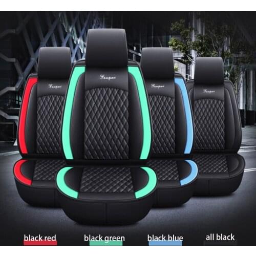 Universal Leather Car Seat Covers Full Set Fit for Most Model Car Styling Decoration Seat Covers Car accessories Interior Parts