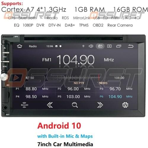 Universal Android 9.0 2Din Car Radio Touchscreen GPS Multimedia Player For Nissan TOYOTA Kia RAV4 Honda VW Hyundai Stereo Audio
