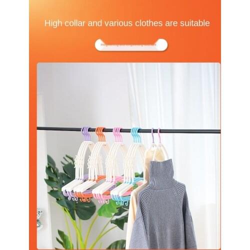 Retractable Adult Hanger Multi-Functional Sweater Turtleneck Special Clothes Hanger Home Non-Slip Anti-Deformation Clothes