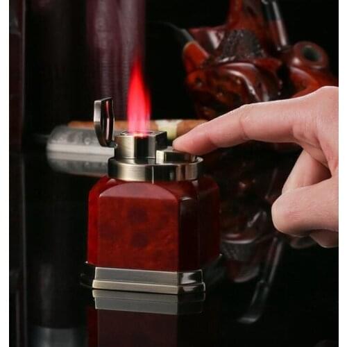 High Firepower Four Straight Metal Desktop Inflatable Lighter Welding Torch Windproof Boutique Cigar Smoke Accessories for Weed