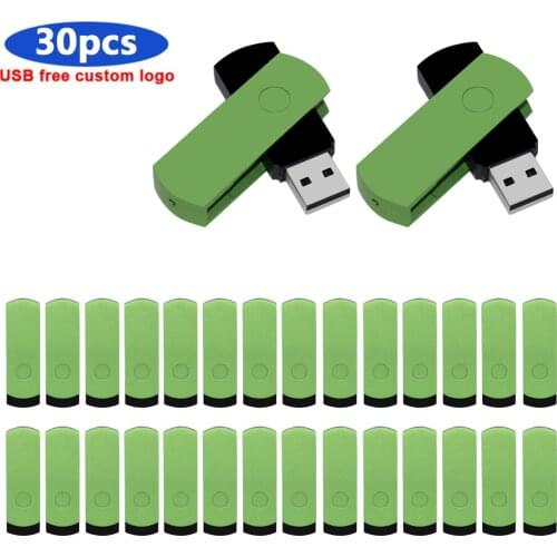 30pcs/lot USB Flash Drive Metal Pen drive128GB High Speed USB 2.0 Stick 64GB Pen Drive 32GB 16GB 8GB 4GB USB Flash Memory Stick