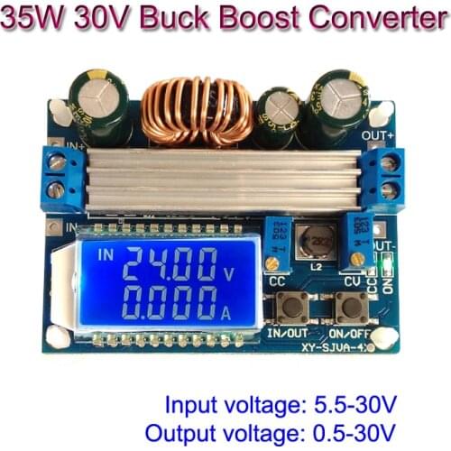 35W 30V DC DC Buck Converter CC CV Variable DC Power Supply Module LCD Adjustable Voltage Regulator Voltmeter 5.5-30V To 0.5-30V