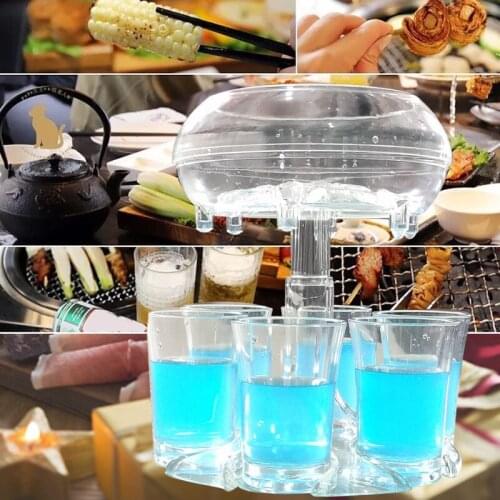 6 Shot Glass Dispenser and Holder Fill 6 Glasses of Wine at the Same Time Convenient Fast for Party Christmas Reception SAL88
