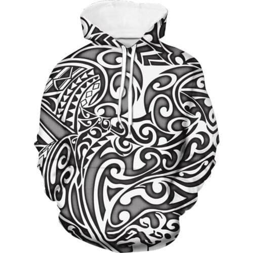 Hot Selling 3D Digital Hoodie Women Polynesian Style Fashion Autumn Girls Sports Casual Long Sleeve Sweatshirt Hoodie