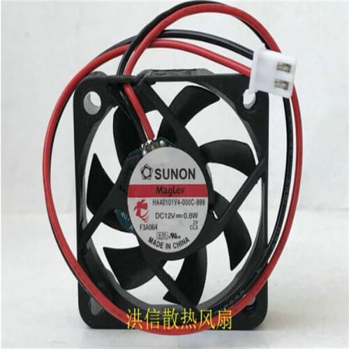 HA40101V4-000C-999 DC12V 0.8W 4CM 40*40*10MM 2lines magnetic suspension mute fan