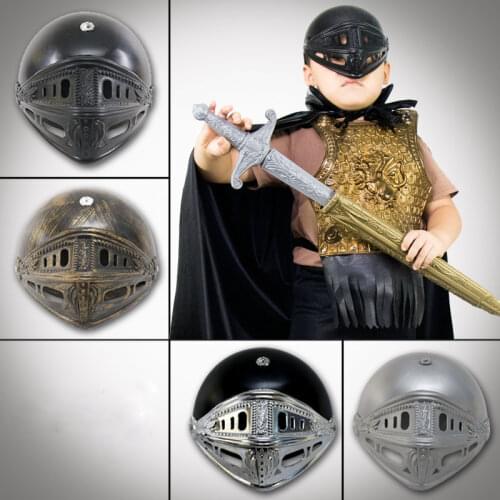 Halloween Children Hat Helmet Medieval Ancient Rome Warrior Helmet Rome Samurai Armor Plastic Hat Toy