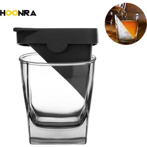 HOONRA 1Pcs Whiskey Wine Cup With Silicone Ice Mold Vodka Ice cup Silicone Form Wine Cup Drinkware Tools