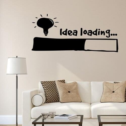 Idea loading wall sticker Wall Art Decal home decoration for bedroom living room detachable Vinyl wall Decor