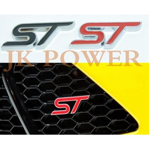 JK With Retail Package Universal Aluminum Glossy Badge ST Bumper Strip 3D Stickers