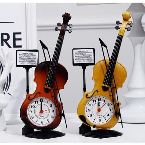 Creative Student Desktop Decoration Clock Big Cello Plastic Alarm Clock Couple Friends and Classmates Gift