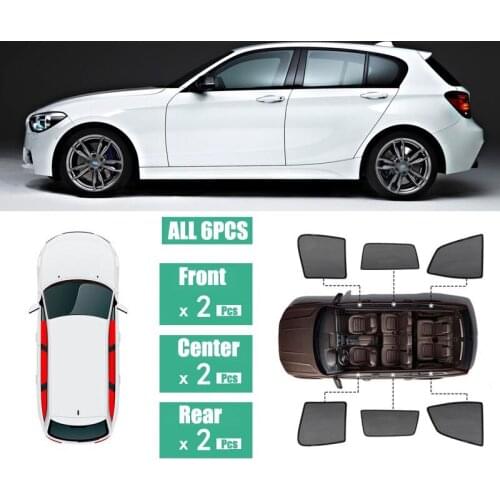 Side Windows Magnetic Sun Shade UV Protection Ray Blocking Mesh Visor Fit For BMW 1 SERIES 5-DOOR 2012-2015
