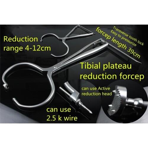 Medical orthopedic instrument Tibial plateau reduction forceps Lower limb Annular reduction Pliers Vigorously pressurizing AO
