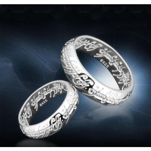 LOTR Ring LordOf TheRings 925 Sterling Silver Ring Without Chain For Men Jewelry Birthday Gifts