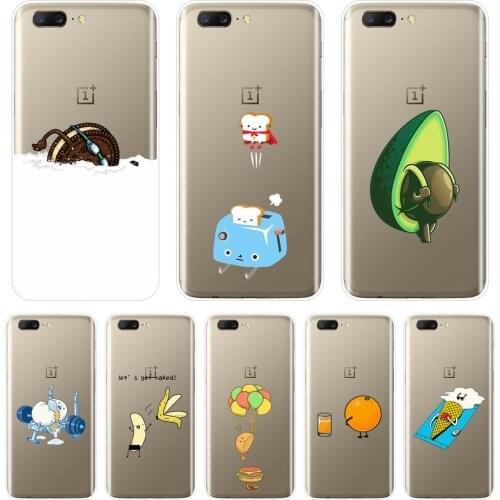 Soft Phone Case Silicone For One Plus 6 6T 5 5T 3 3T Funny Avocado Banana Kawaii Ice Cream Back Cover For OnePlus 6 6T 5 5T 3 3T