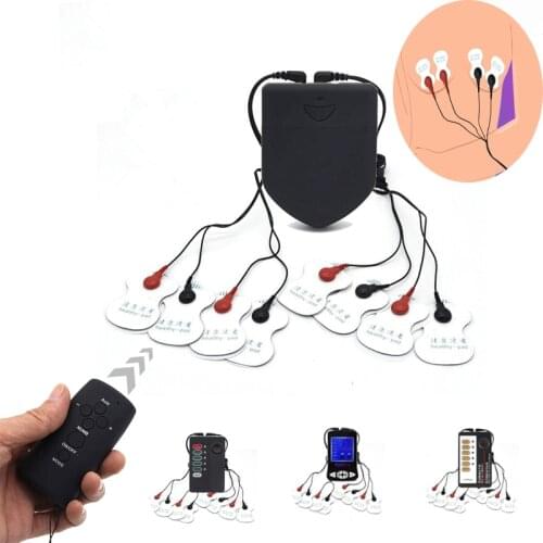 Wireless Remote Control Electro Shock Massager Therapy,Nipple Pad Vagina AnalPlug Massage Orgasm Masturbation Medical Themed Kit