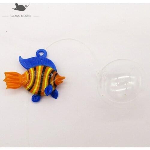 New Handmade Murano floating glass fish statue ornament Pendant Home Aquarium fish tank decor accessories marine animal Figurine