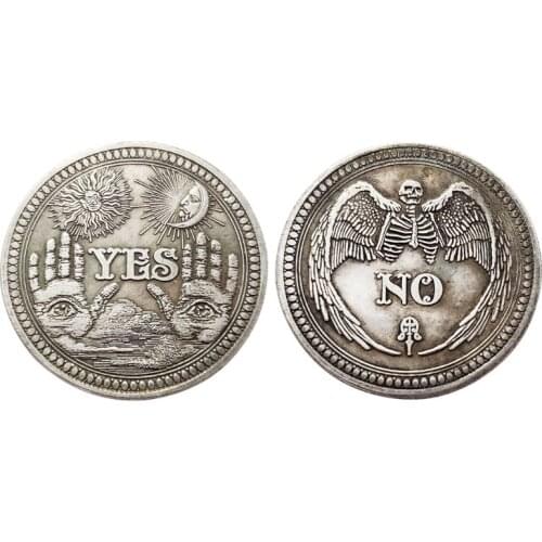 Yes or No Skull Commemorative Coin Souvenir Challenge Collectible Coins Collection Art Craft Brand New