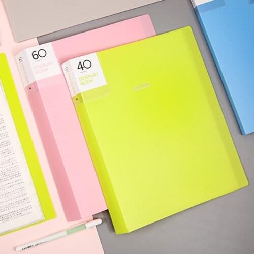 A4 Display Book 20/30/40/60 Pages Transparent Insert File Folder Document Storage Bag Office Supplies