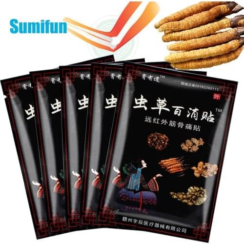 40pcs Cordyceps Natural Herbal Pain Relief Patch Rheumatism Arthritis Plaster Joint Neck Bone Hyperplasia Knee Ache Patches