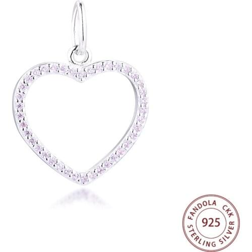 Fits Pandora Charm Bracelets 925 Sterling Silver Be My Valentine Heart Pendant Beads DIY Jewelry Making Berloque