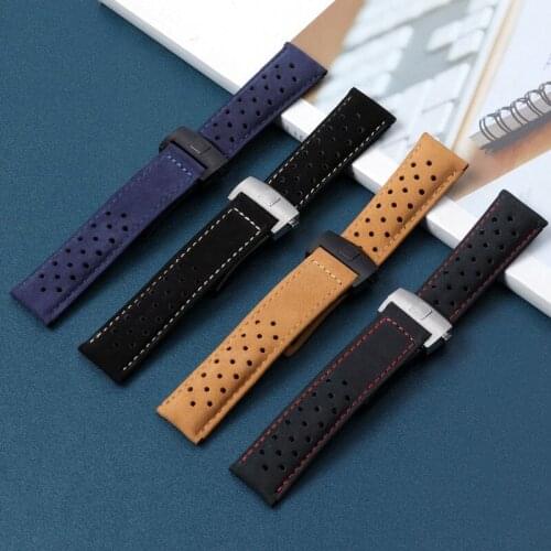Frosted leather material Straps for heuer wristband with folding buckle special designer 22mm bracelet