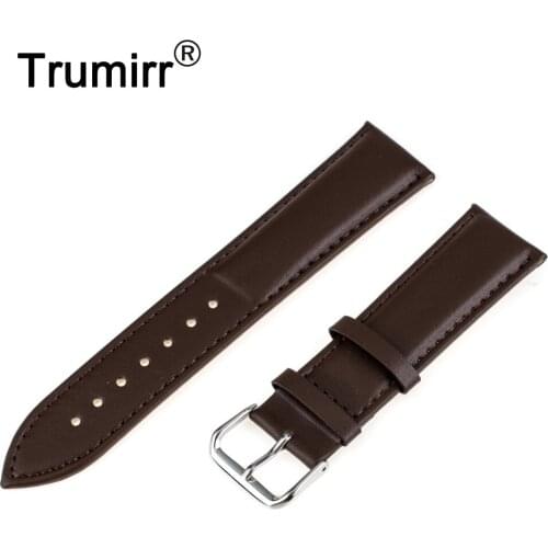 22mm Genuine Leather Watchband for Asus ZenWatch 1 WI500Q / 2 Men (WI501Q) Smart Watch Band Wrist Strap Belt Bracelet + Tool