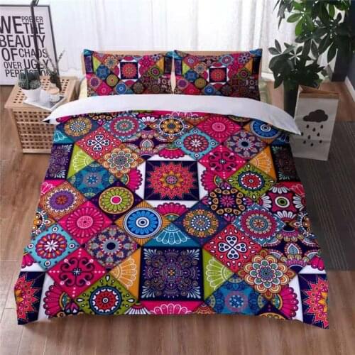 Luxury Bedding Sets King Queen size Bohemian Duvet Cover Set With Pillowcase 3pcs Home textile Bedclothes Mandala Bed Linen