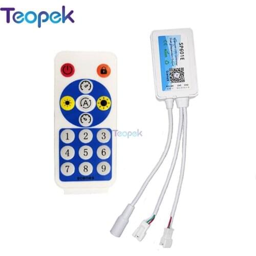 SP601E Bluetooth LED Controller Dual Output Signal Built In Addressable Pixels LED RGB Strip Music Controller IOS/Android App