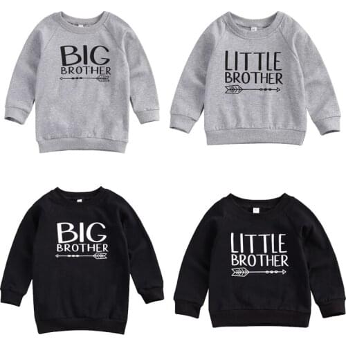 Big Brother / Little Brother Sweatshirts, Round Neck Letter Pattern Printed Matching Outfits