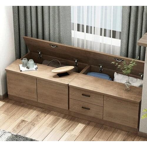 Tatami buffer damping hydraulic support rod makeup dresser cover cabinet door folding bracket